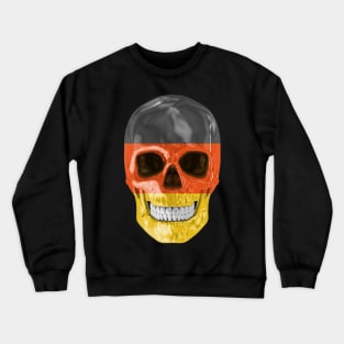 Germany Flag Skull - Gift for German With Roots From Germany Crewneck Sweatshirt